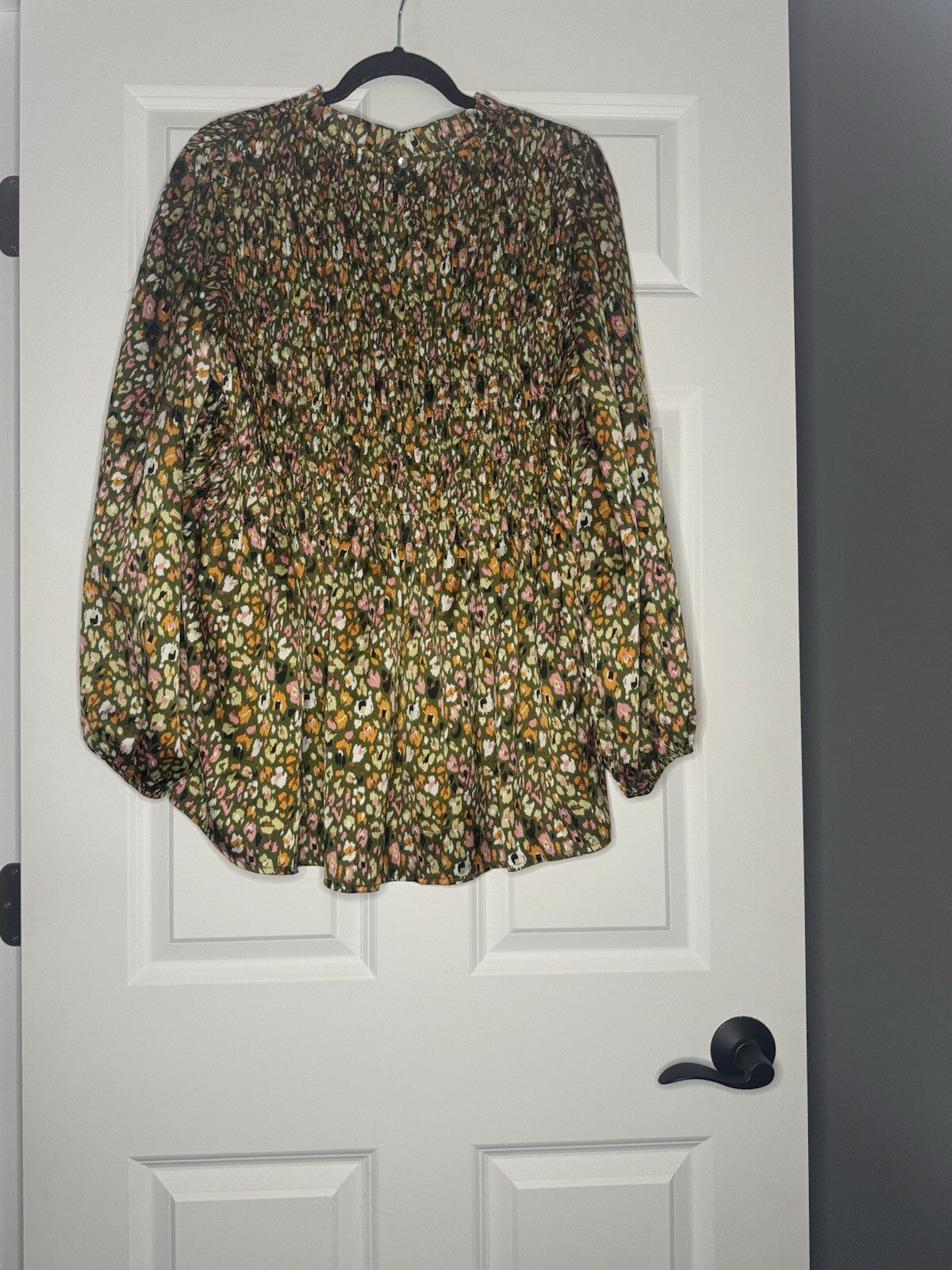 Jodifl 2x Long Sleeve Mix It Up Top Green W Multicolor Print Nwt 45