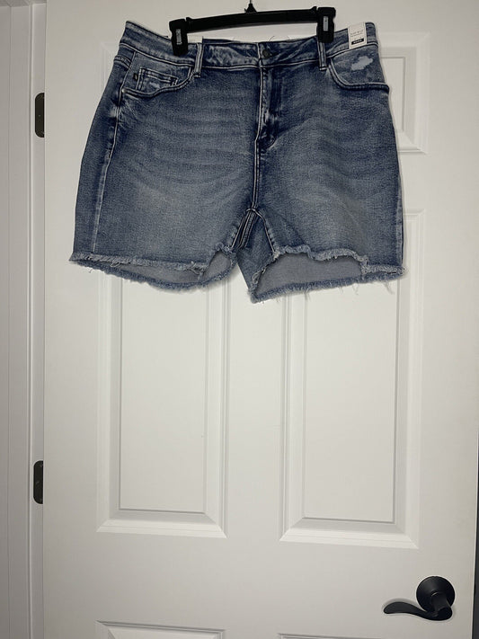 Judy blue kinsley frey hem shorts mid rise nwt 