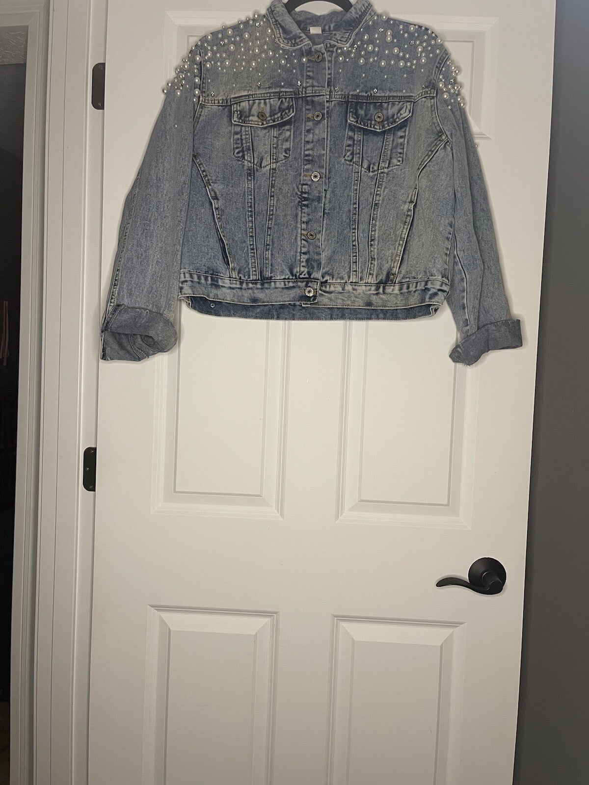 Unbranded Jean Jacket Xl With Exclusive Decor Beading 