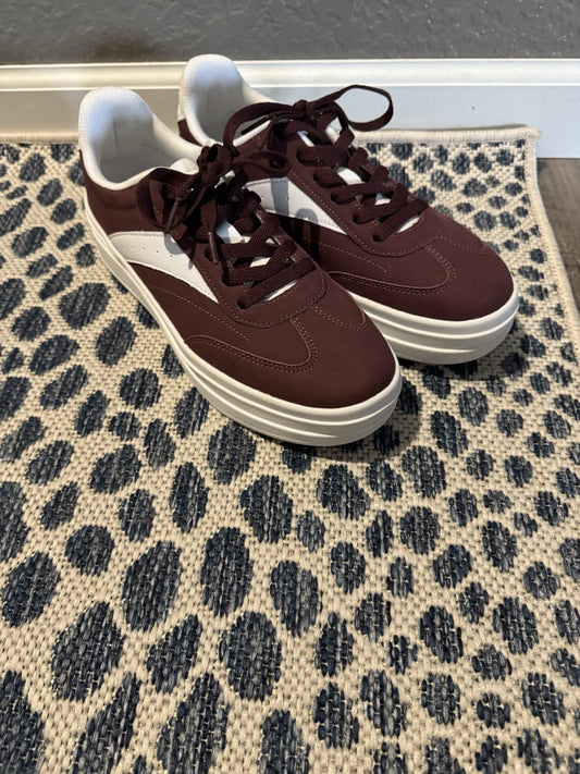 Dream Pairs Platform Sneakers 10 Maroonish Plum New