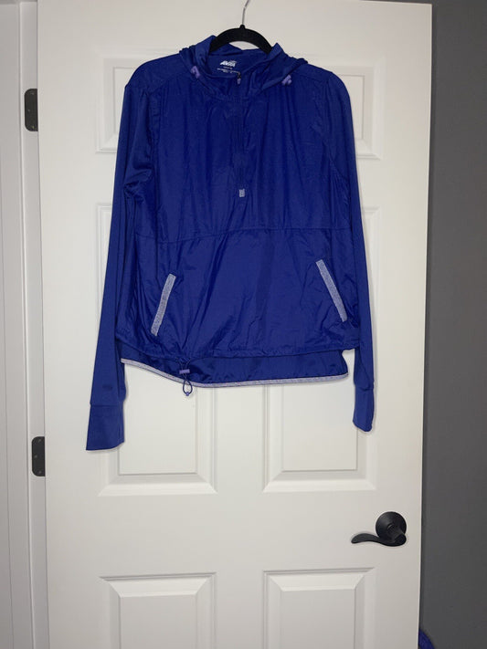 Avia half zip jacket large 12-14 Blue with hood