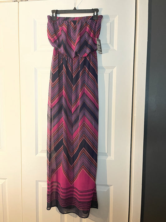 Express xs strapless dress multicolor print Net