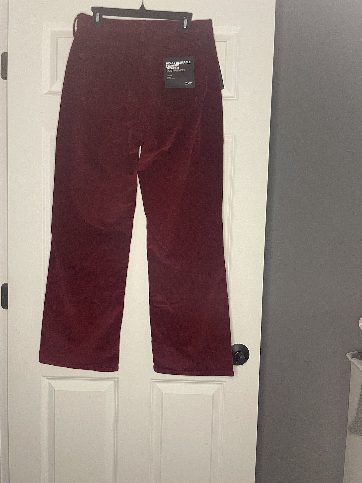 Silver Jeans Corduroy Highly Desirable High Rise Trouser Red Cord W32 L31 Nwt