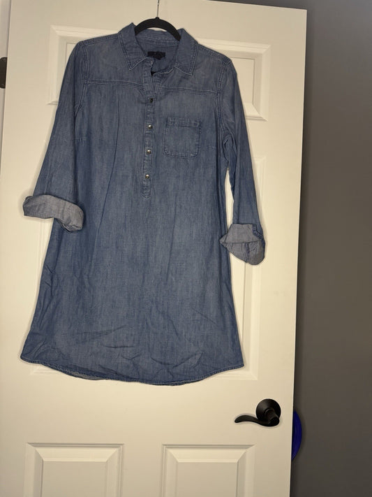Gap Long Sleeve Jean Dress Medium Blue 