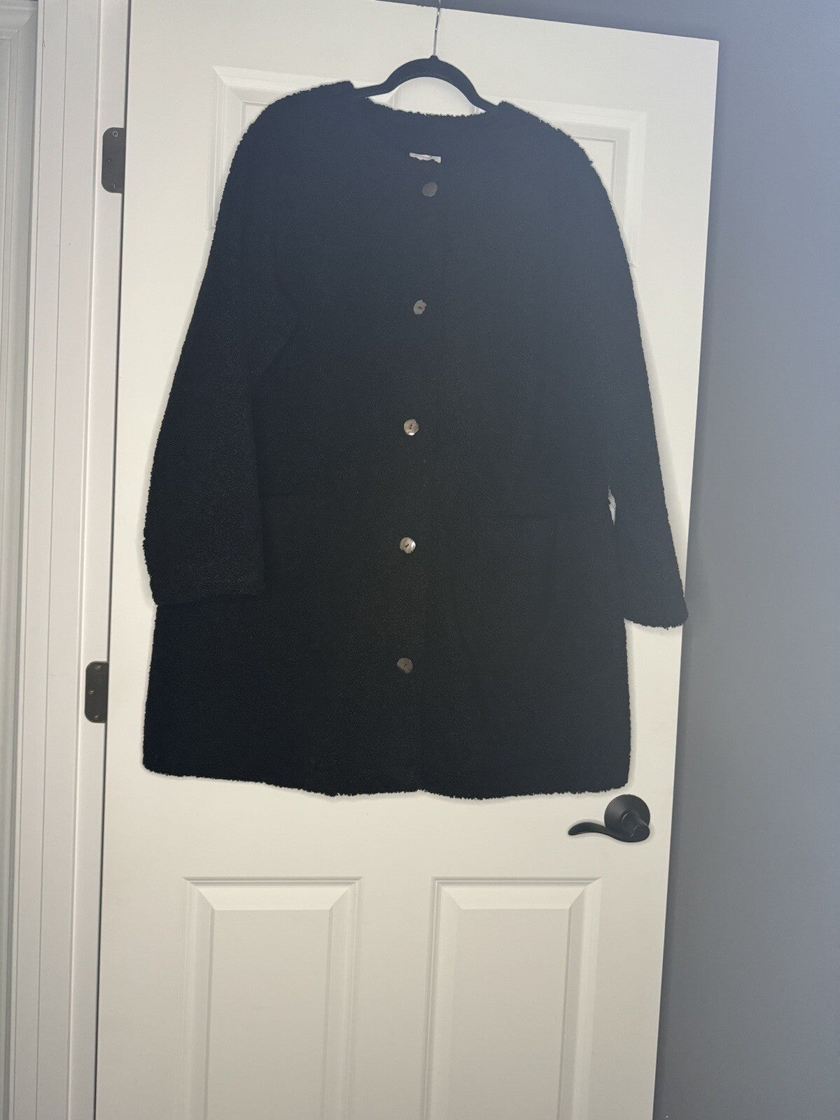 J Jill Pure Jill Sherpa Jacket Black 2x