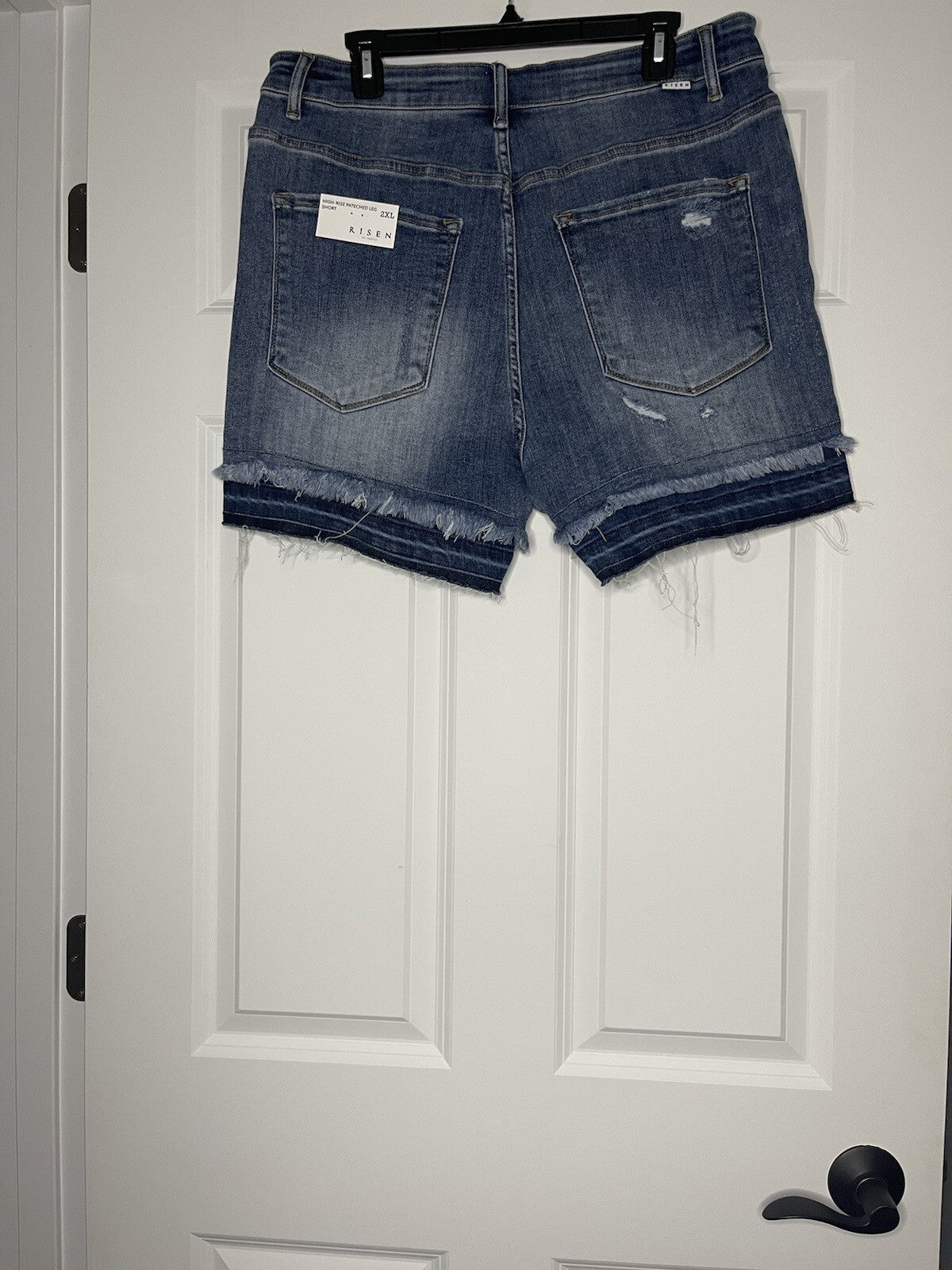 Risen layla patched frey hem shorts 2x high rise nwt