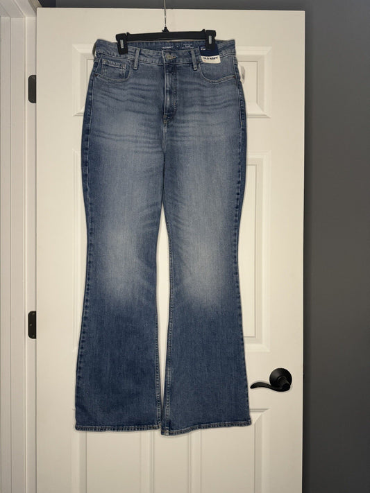 Old Navy Higher High Rise Flare Secret Smooth Pocket Jeans 12 Nwt 