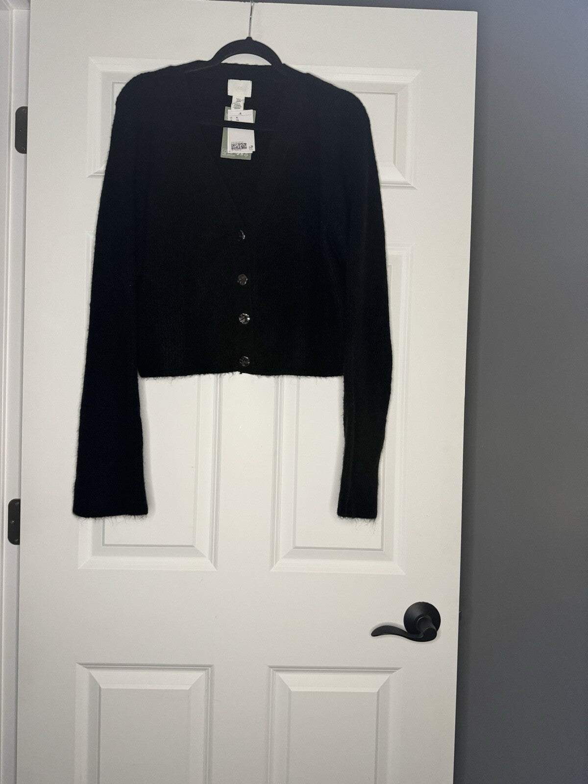 HM Ribbed Cardigan Xl Silver Buttons Nwt 