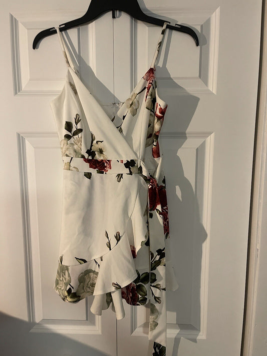 Windsor sleeveless dress small White With Multicolor Floral Print