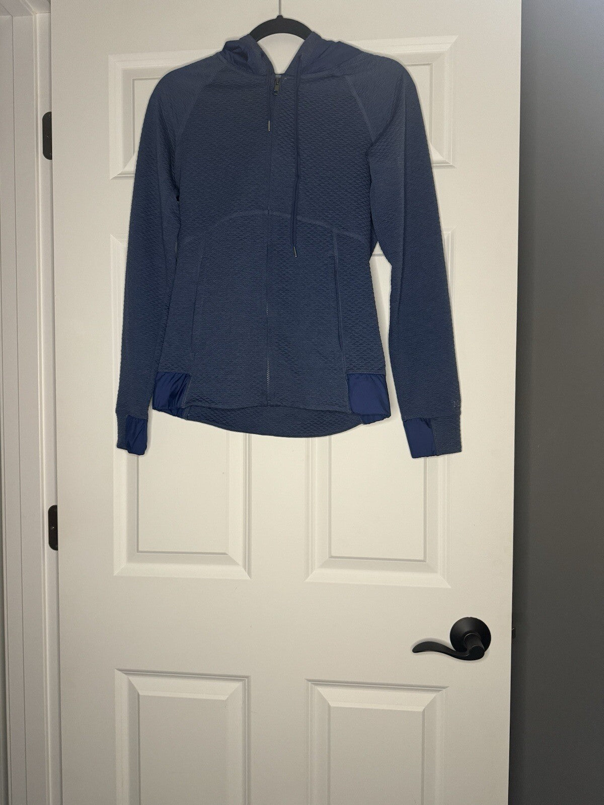 Marmot Zip Up Hooded Sweatshirt Blue Small