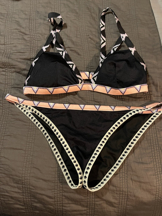 Victorias secret 2 piece bikini large Multicolor Print