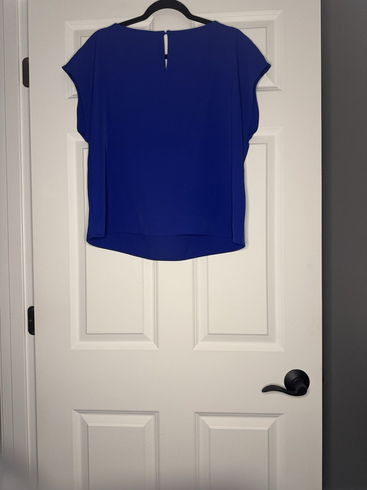 Melloday Short Sleeve Blouse Xl Blue Nwt 