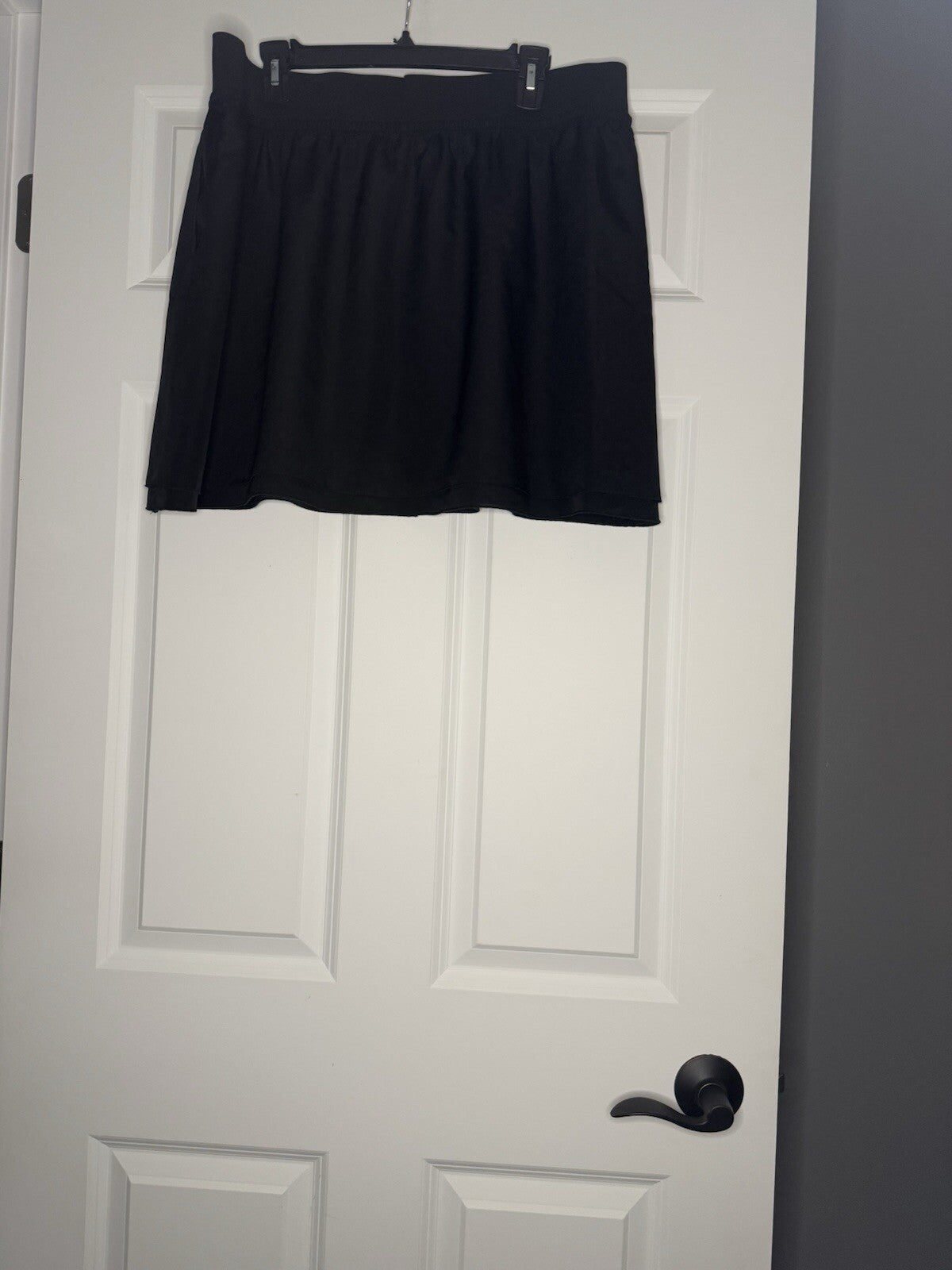 Loft Black Skirt Size 14 Elastic Waistband W Pockets 