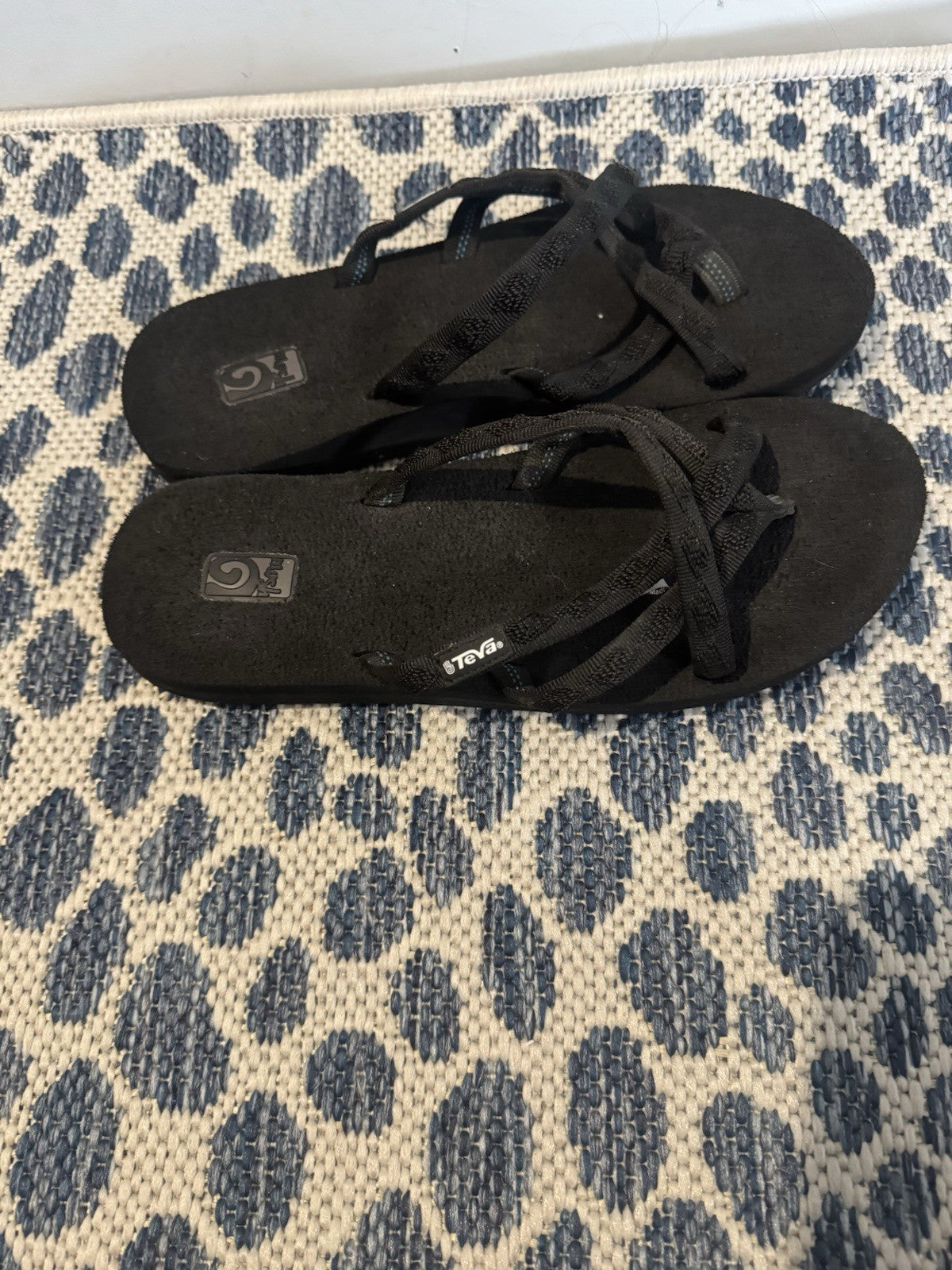Teva Flip Flop Sandals Size 9 Black 