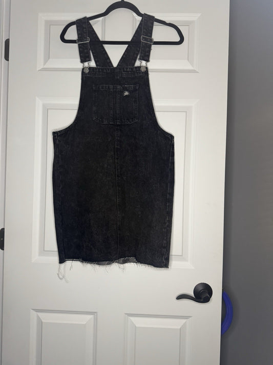 Wild Fable Overall Jumpsuit Skirt Denim Charcoal Distressed Nwt 28 