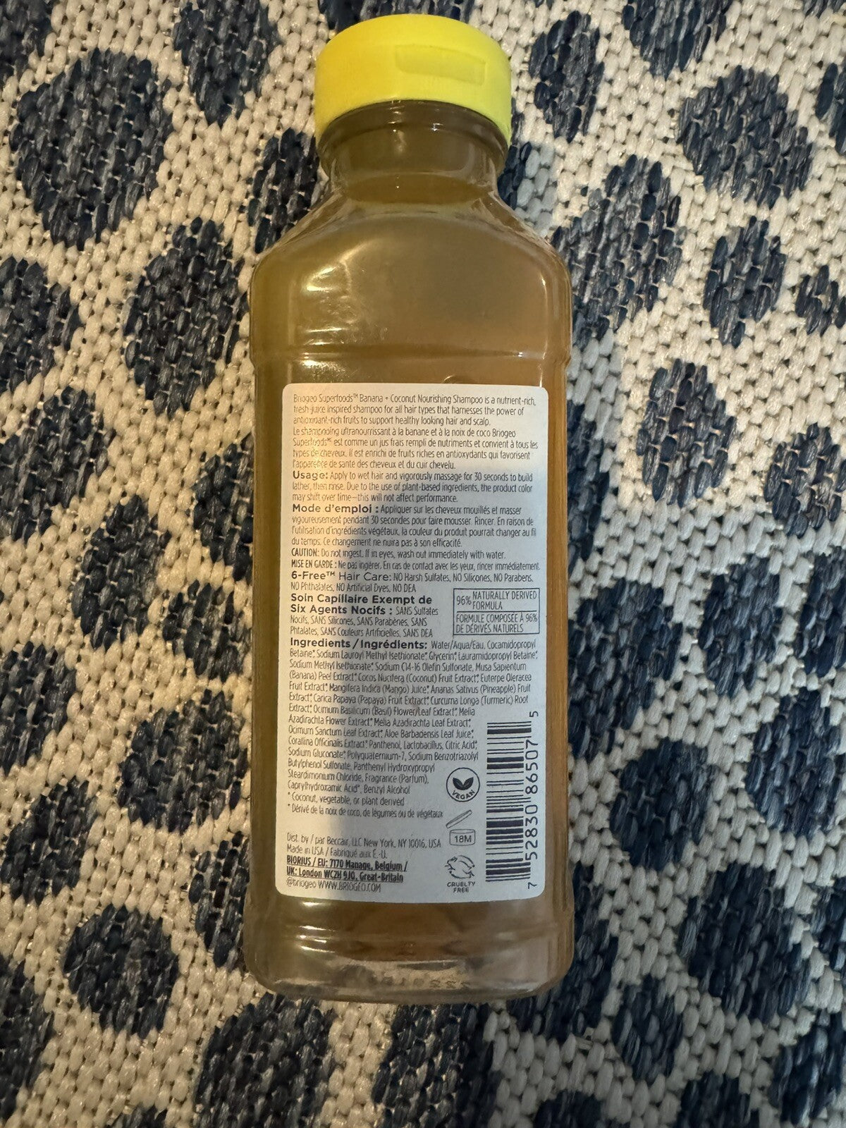 Briogeo Superfoods Banana Coconut Nourishing Shampoo New 12.5 Oz