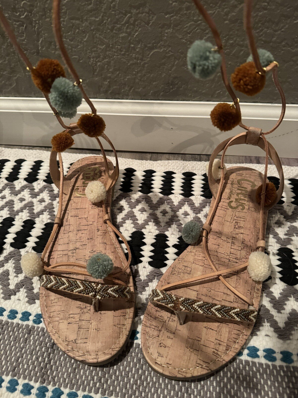 Circus By Sam Edelman Sandals Valencia Naked natural Multicolor 9.5 New 