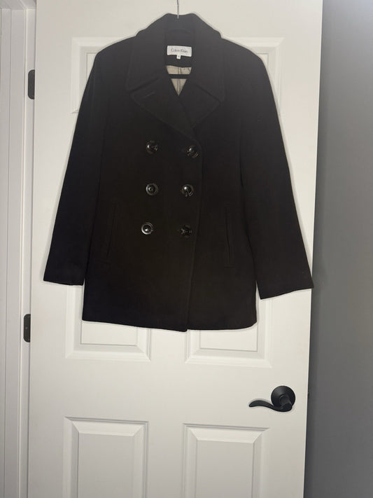 Calvin Klein Pea coat Size 12 Black