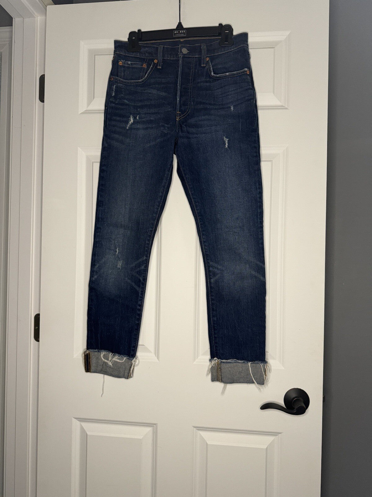 Levi Straight Jeans W 27 Length 30 Women’s Cuffed Blue 