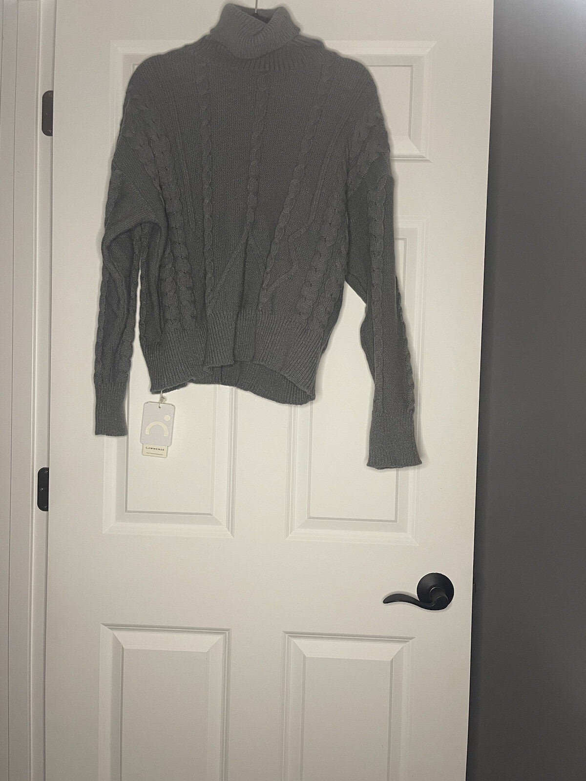 Commense Knit Sweater Xl Gray Nwt 