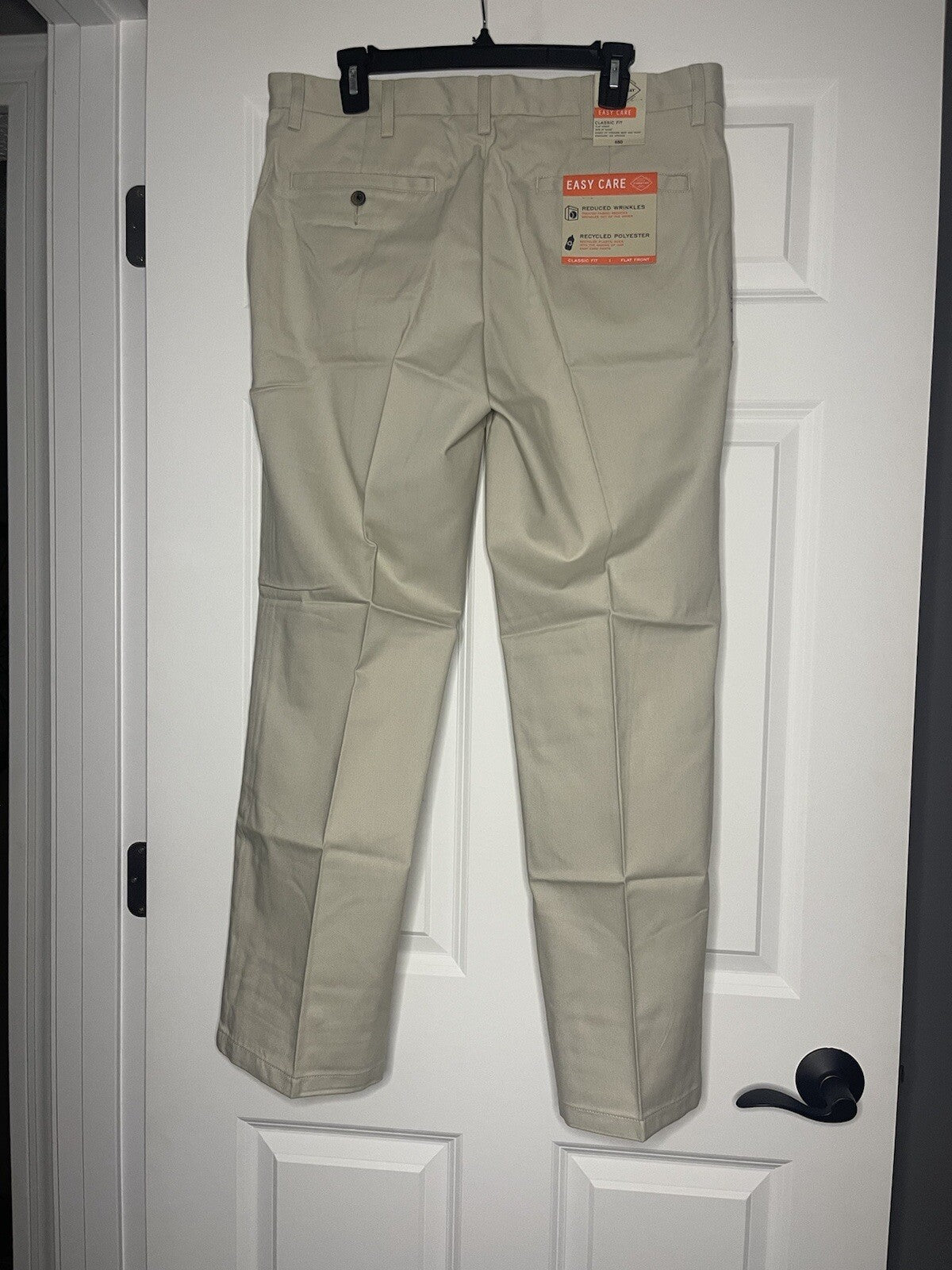 St johns bay easy care classic fit pants 36x30 beige NWT