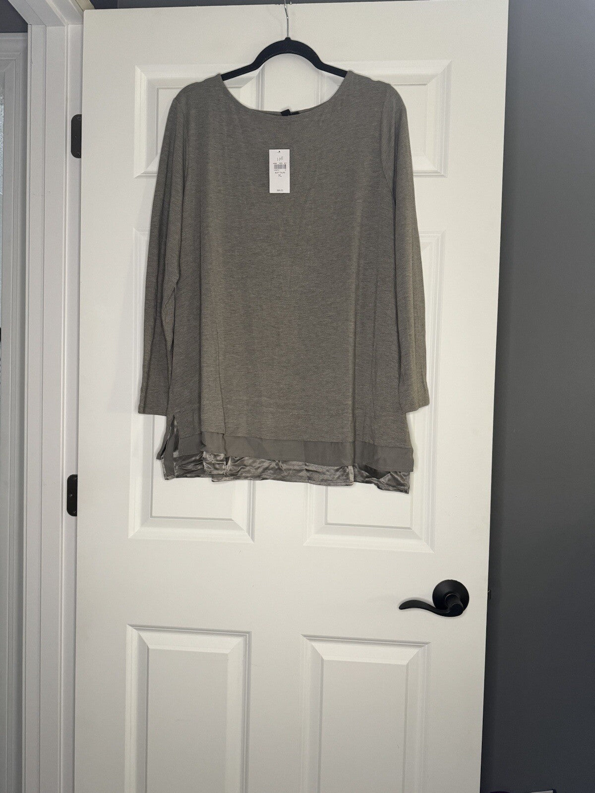 J Jill Wearever Collection Blouse Xl Soft Taupe Nwt Msrp 89.00