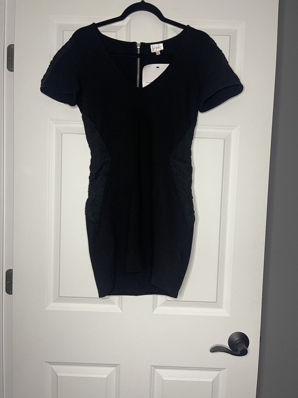 Parker short sleeve black dress medium