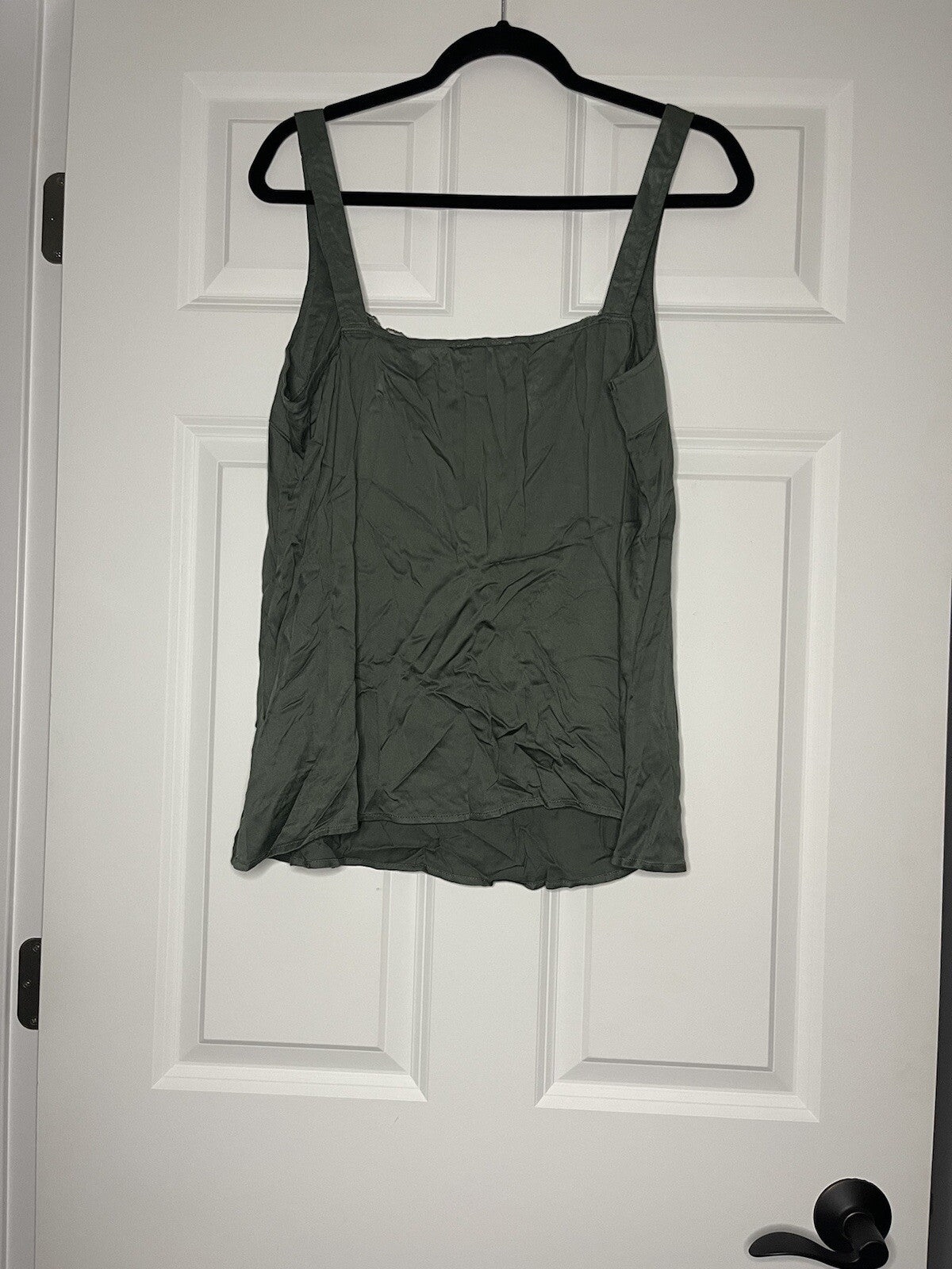 Tribal Jeans Sleeveless Blouse Large Green With Lace 