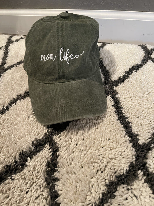 David And Young Mom Life Green Baseball Cap Nwt 