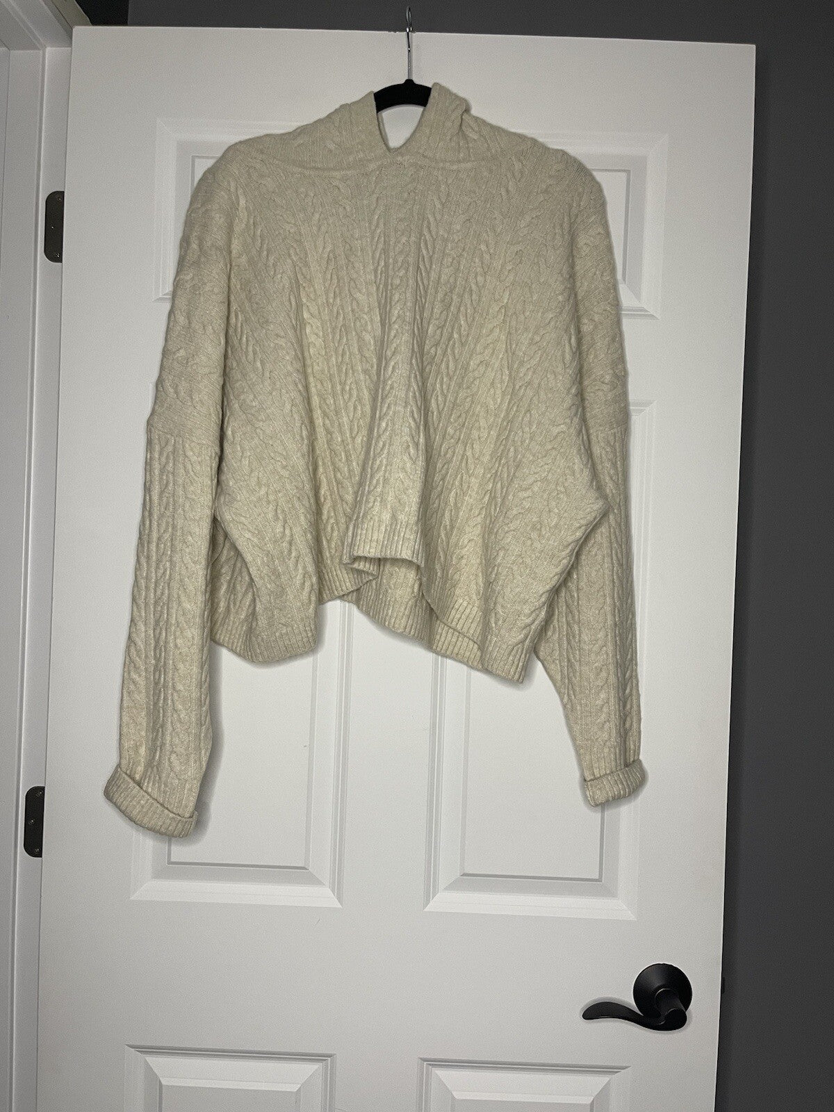 Express Hooded Sweater Xl Beige Knit New With Tags 