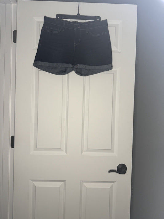 Levi Strauss Jean Shorts Size 29 Dark Wash W Cuff  