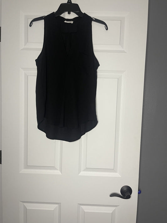 Lush sleeveless blouse small black 