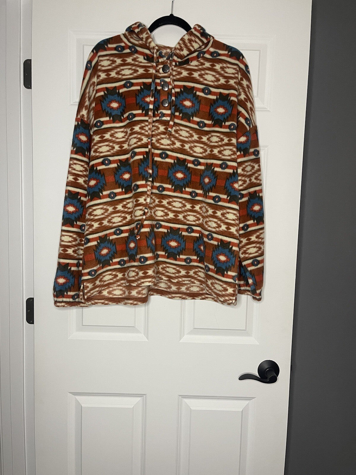 Wrangler retro hooded sweatshirt multicolor western print xl