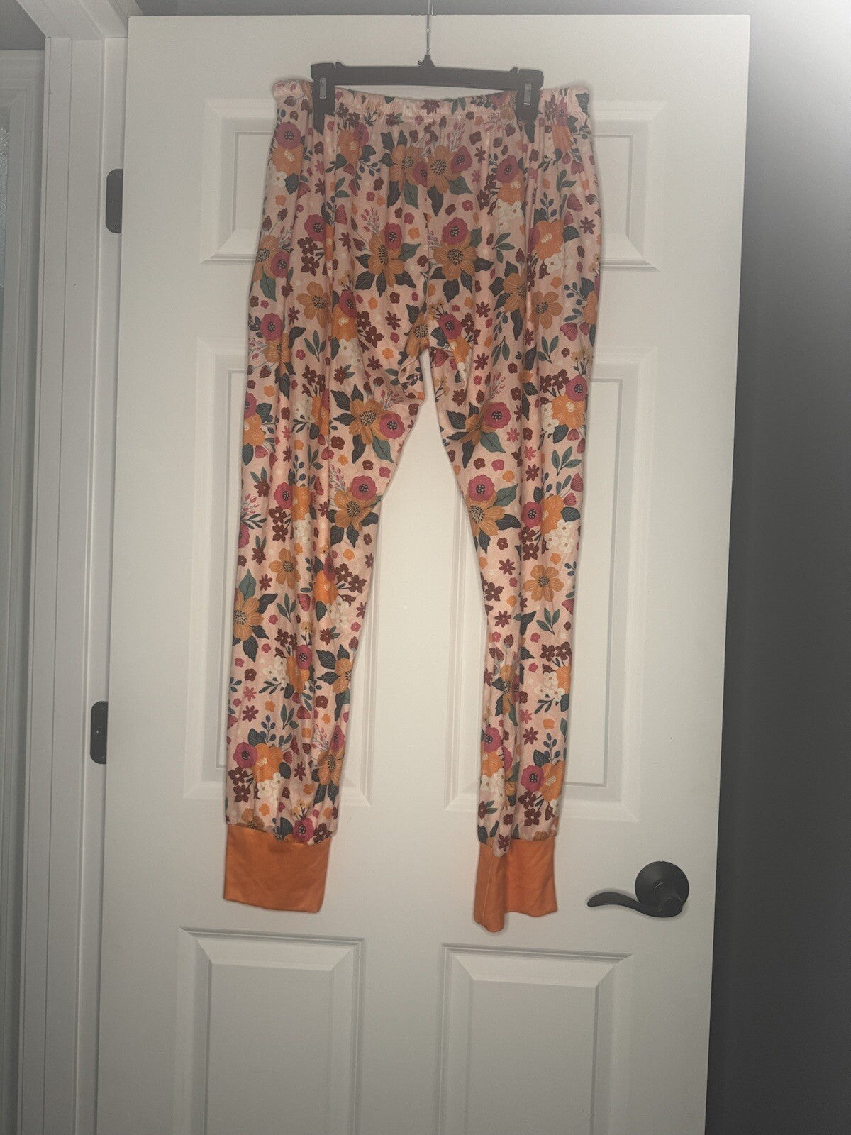 Shirley And Stone 2 Piece Pj Set 2xl Short Sleeve And Pants Pink Orange Multi Fl