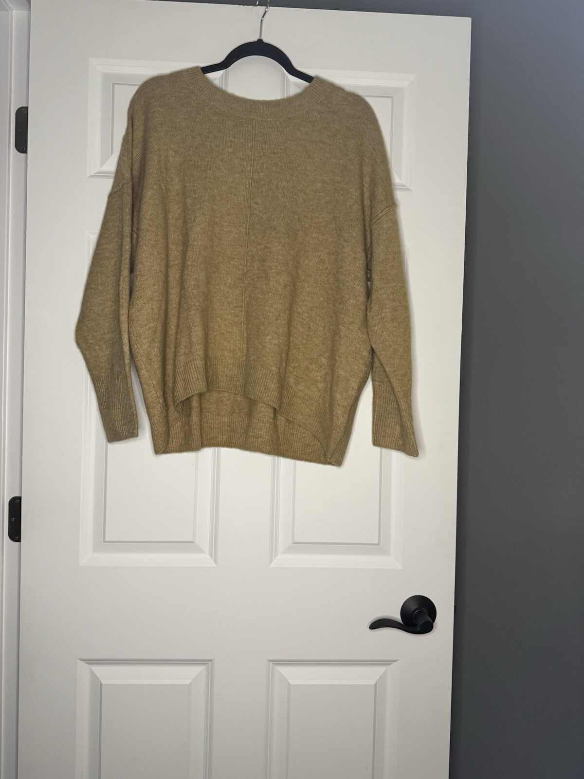 Vince Camuto Sweater Large Tan Heathered 
