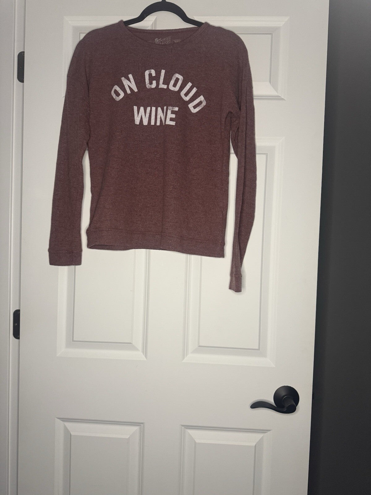 Retro Brand Long Sleeve Top Small On Cloud Wine Mauve 