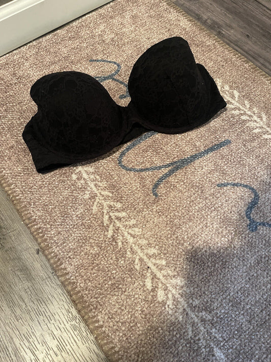 Victorias secret 36c strapless bra black lace