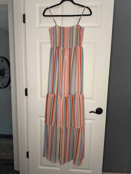 Jack By Bb Dakota Sleeveless Dress Small Pink Red Yellow Blue White 