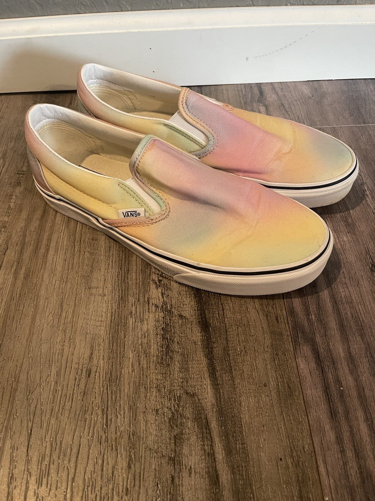 Vans loafers pastel colored tie dye size 10 women