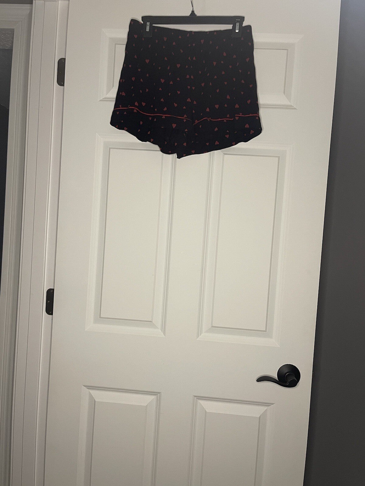 Victorias Secret 2 Piece Pajama Set Small Black With Red Hearts No Drawstring 