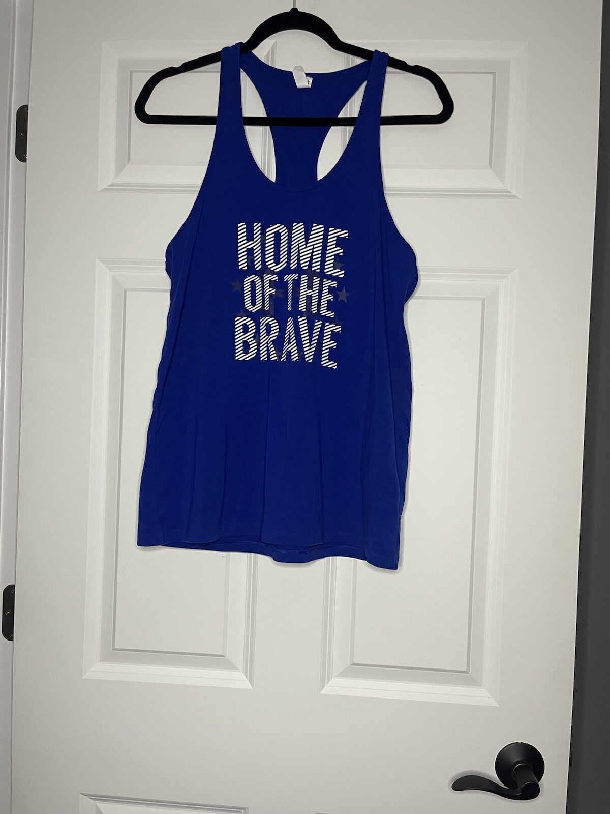 Under Armour Heat Gear Tank Top Large Home Of The Brave Blue 