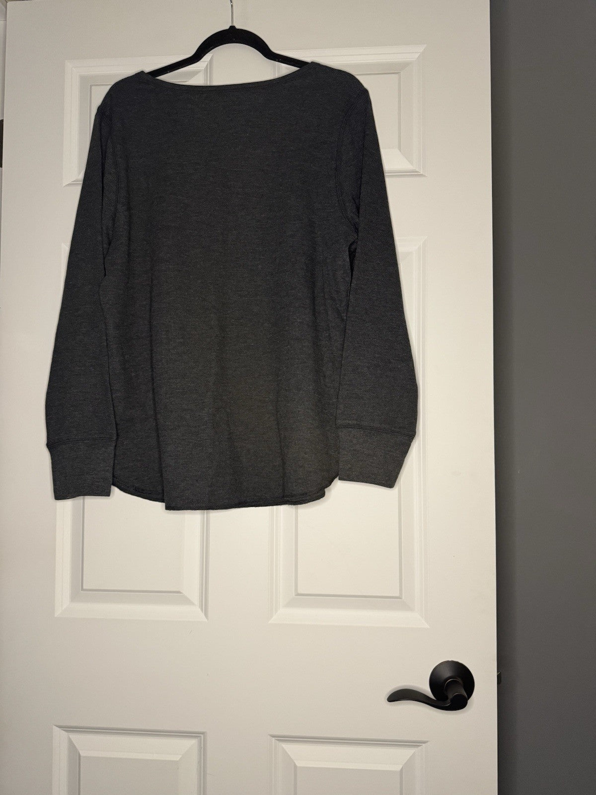 Old Navy Waffle Knit Long Sleeve Charcoal Xl Nwt 