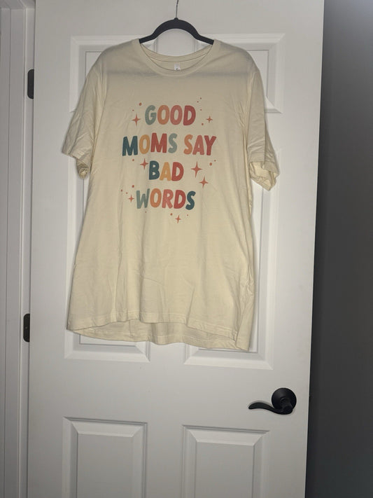 Bella Canvas T Shirt 2xl Good Moms Say Bad Words Cream Multicolor 