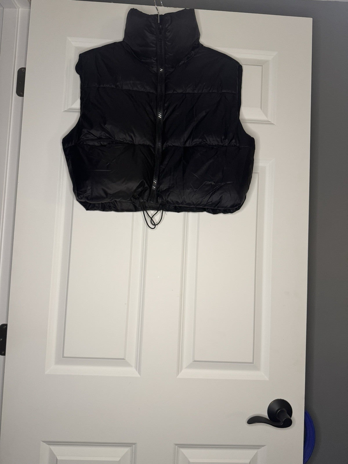 Fashion Puffer Vest Size Medium Black