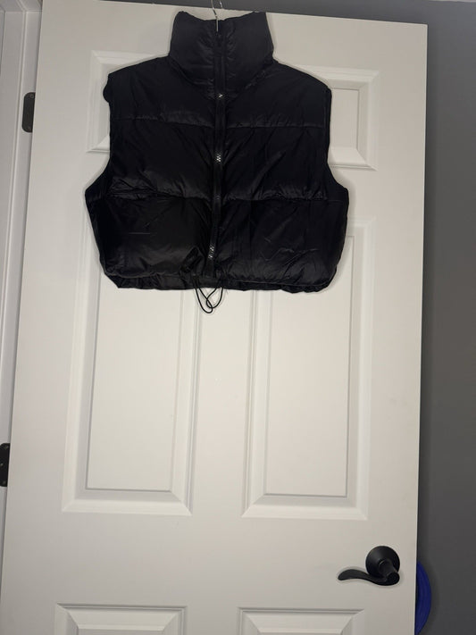 Fashion Puffer Vest Size Medium Black