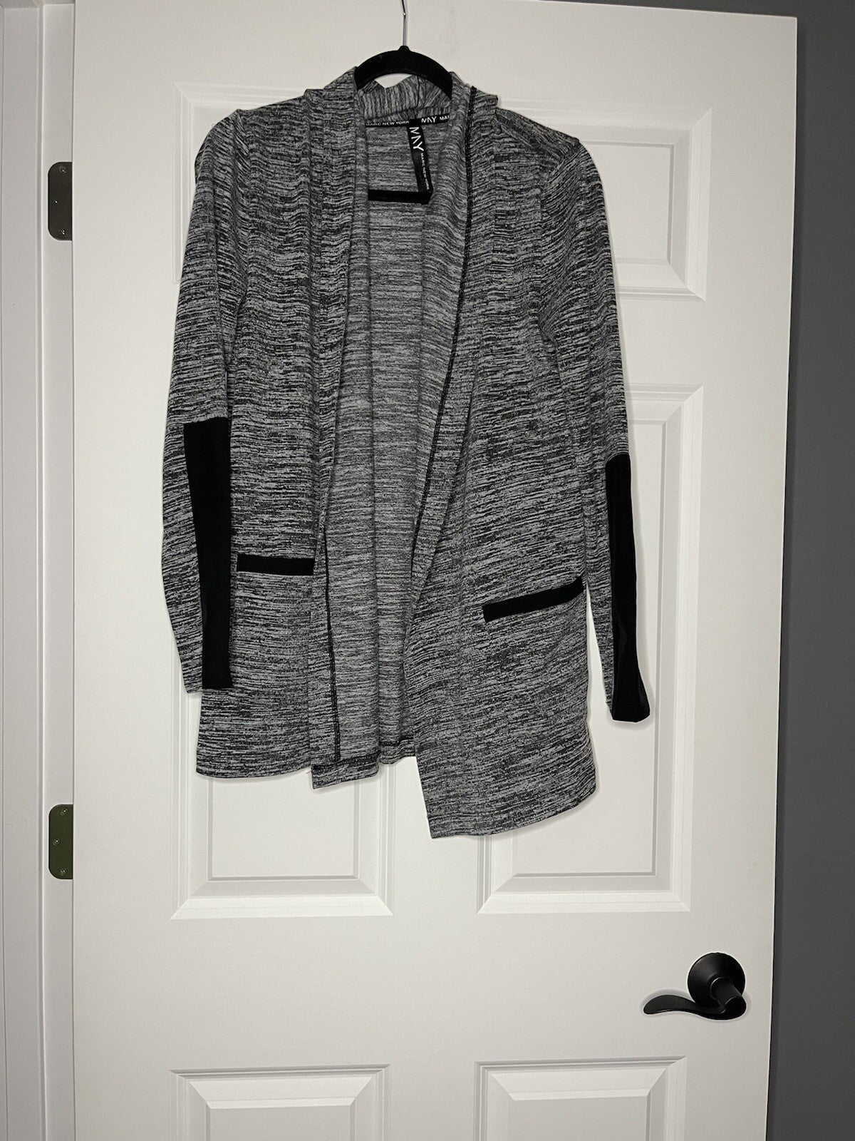 Marc new york cardigan black gray small
