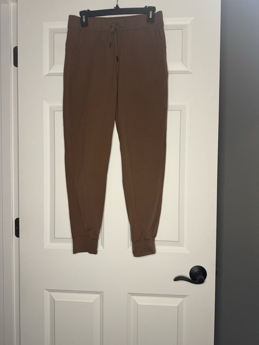 Ajisai Pants Elastic Waistband Brown Small 