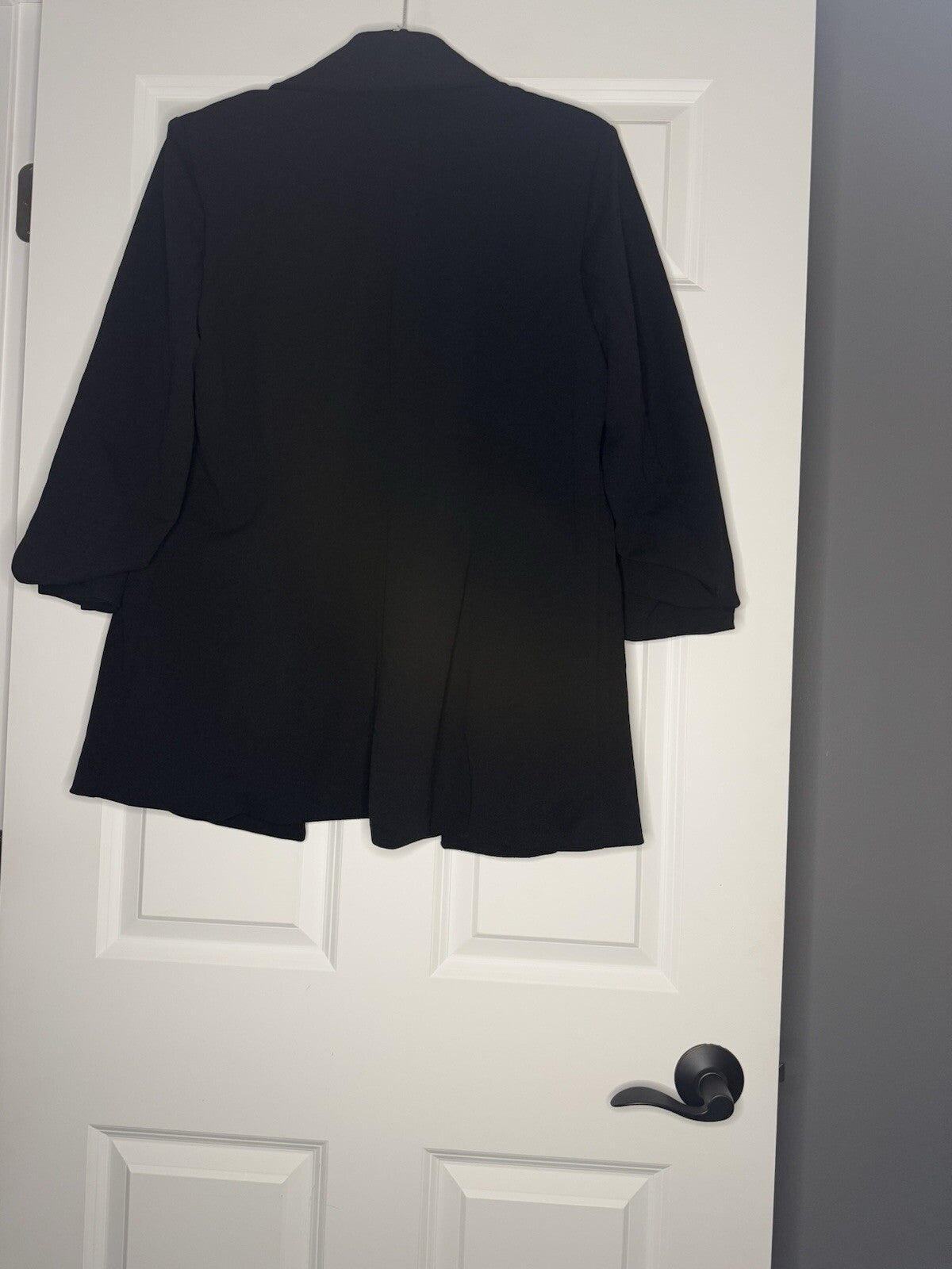 Dakota Blue Blazer 3/4 Cinch Sleeves Black Large Nwt 