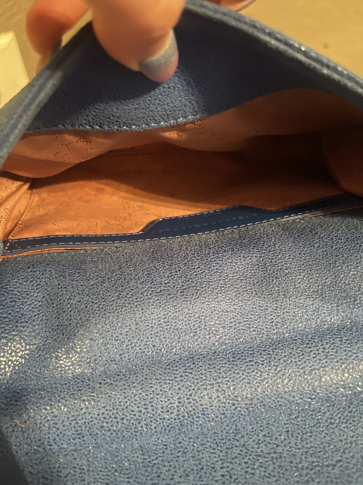 Stella McCartney Blue And Silver Crossbody Purse In Excellent Condition