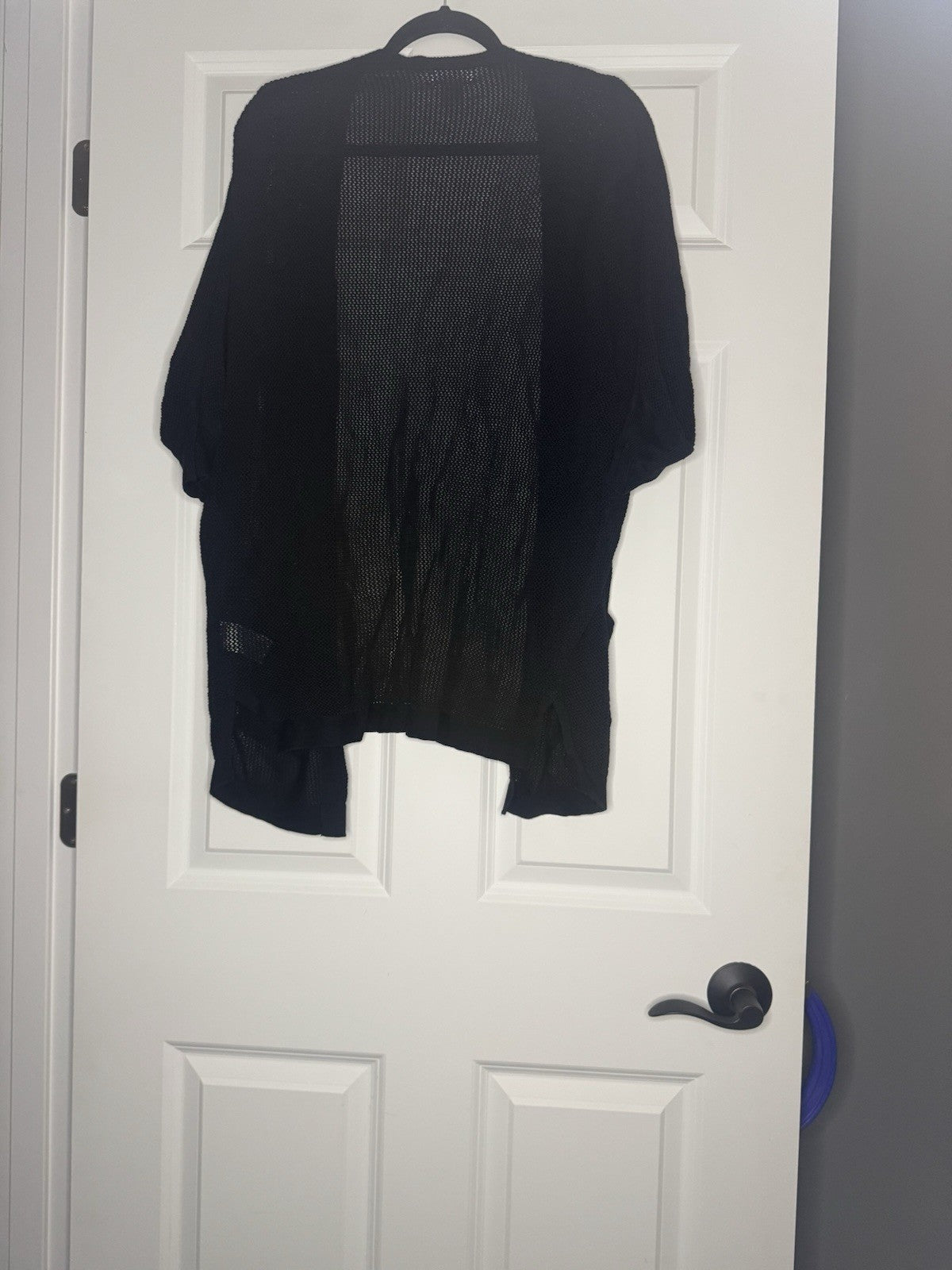 Old Navy Mesh Cardigan XS 3/4 Sleeve Black 